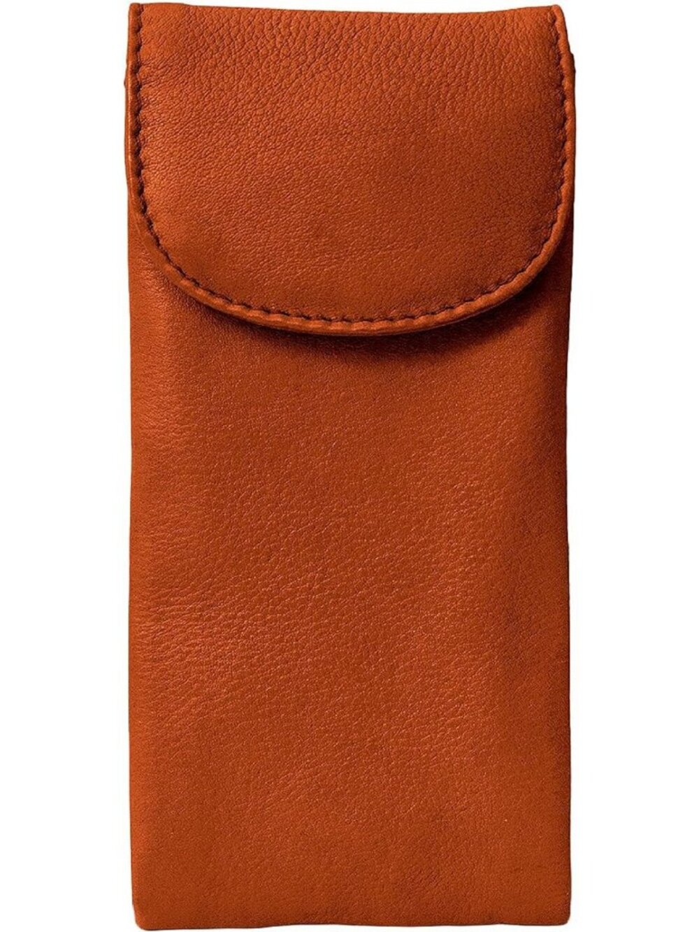 Stylish Double Flap Leather Eyeglass Case - Soft 2-in-1 Pouch for Sunglasses